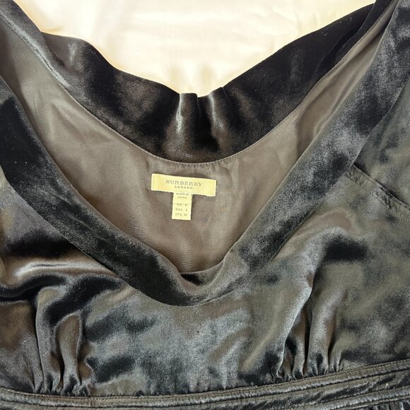 Burberry Black Velvet Midi Dress - Picture 5 of 5